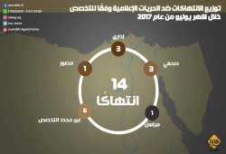 14 انتهاكا ضد حرية الإعلام بمصر خلال الشهر الماضي