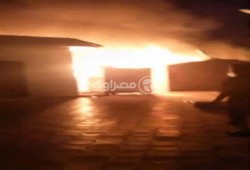 8 مصابين في حريق بقاعة أفراح في رأس البر
