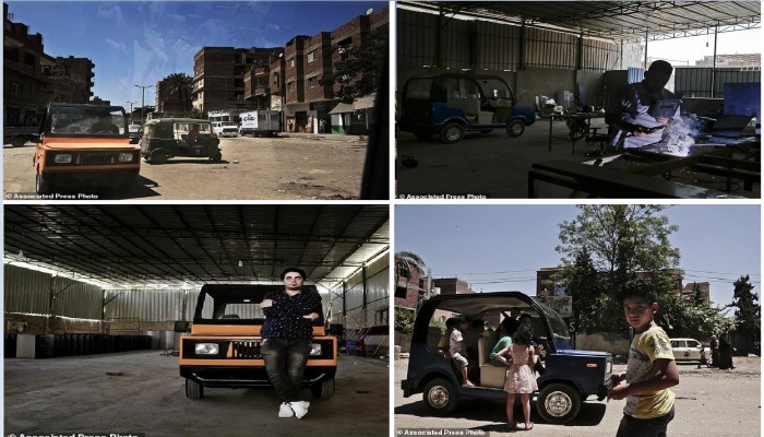 شاب من كرداسة يخترع سيارة صغيرة تتفوق على التوكتوك