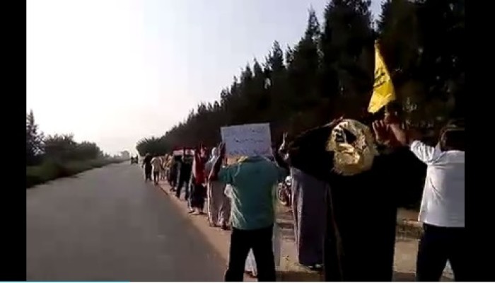 ثوار النوبارية يتظاهرون في أول أسبوع "رابعة.. المذبحة مستمرة"
