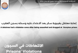 إصابة معتقل بالعقرب بغيبوبة سكر بعد تعذيبه