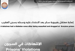 إصابة معتقل بالعقرب بغيبوبة سكر بعد تعذيبه