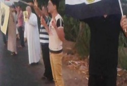 الدقهلية أهالي أجا يتظاهرون في ذكرى المذبحة