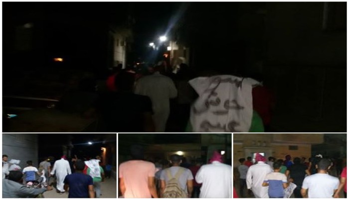 مسيرة ليلية لفراشات ضد الانقلاب بحوش عيسى تشعل ذكرى "الفض"