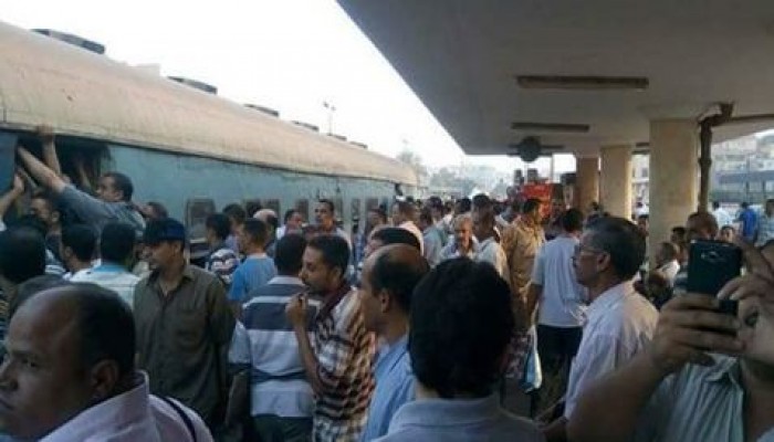 تعطل حركة القطارات 6 ساعات بمحطة بنها