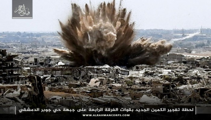 حالات اختناق.. قوات الأسد تضرب جبهات "عين ترما" بـ "الكلور السام"