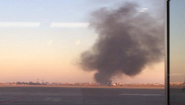 إسبانيا: حريق هائل في مطار برشلونة