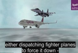 منظمة حقوقية تدين تحريض "العربية" على قصف طائرة قطرية