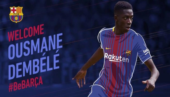 رسميًا.. برشلونة يعلن تعاقده مع ديمبيلي في صفقة تاريخية