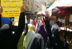 أهالي حي فيصل بالجيزة يتظاهرون رفضاً للإنقلاب العسكري