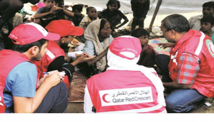 الهلال الأحمر القطري يقدم الإغاثة العاجلة للروهينجا