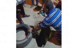 هبوط أرضي مفاجئ في المحلة يتسبب في حالة ذعر بين المواطنين