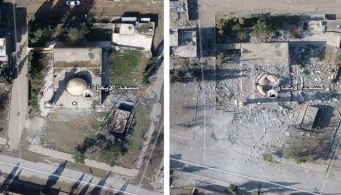 "المساجد" هدف رئيسي للتحالف الدولي والأسد وروسيا ... تدمير أكثر من 25 مسجد في الرقة