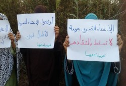 سلسلة بشرية لحرائر دمياط تنديدًا بالانقلاب العسكري