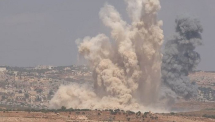 البوارج الروسية تستهدف مقراً لصقور الشام في جبل الزاوية وتوقع شهداء وجرحى