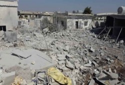 طيران الاحتلال الروسي يرتكب مجزرة بحق مدنيين فى إدلب