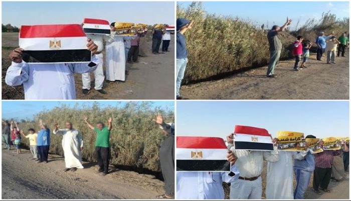 أهالي بلقاس والمنزلة يرفعون شعار.. " ارفضوا السيسي الفاشل"