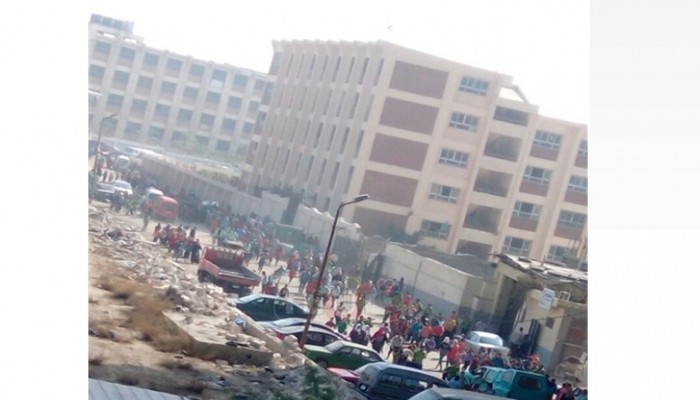 إخلاء مجمع مدارس بالإسكندرية من الطلاب بسبب حريق هائل