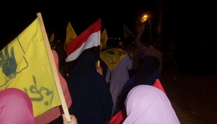 مسيرة ليلية لأهالى بلطيم كفر الشيخ الأحرار