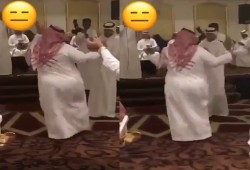 بركات "بن سلمان".. سعودي يرقص ويتمايل بحركات نسائية في أحد الأفراح