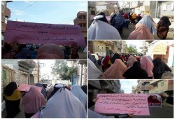 مسيرة لـ"نساء ضد الانقلاب" بحوش عيسى تطالب بالإفراج عن "سمية ماهر"