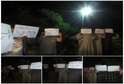 سلسلة بشرية لأهالي كوم حمادة رفضاً لانقلاب العسكر الغاشم