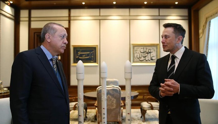 أردوغان ومؤسس "سبيس إكس" يبحثان إطلاق قمرين صناعيين جديدين