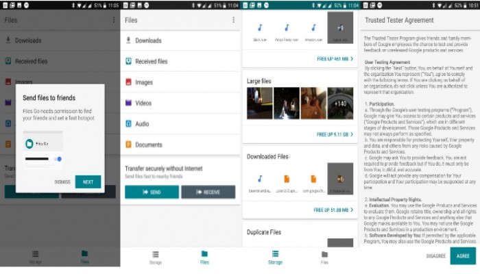 جوجل تختبر تطبيق مدير التخزين الذكي Files Go
