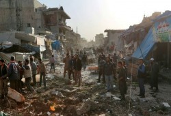 53 قتيلا في غارات جوية على بلدة الأتارب السورية