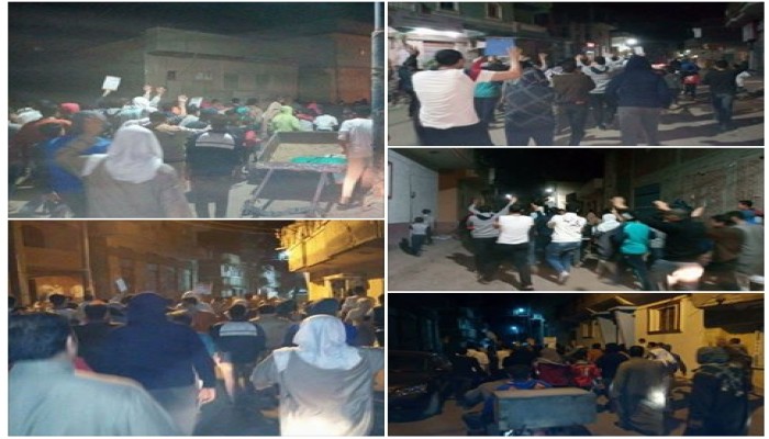 مسيرة ليلية لأهالي حوش عيسى رفضاً للانقلاب وإخفاء "سمية ماهر"