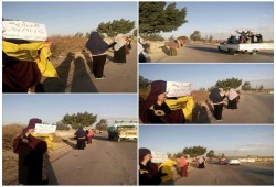 سلسلة بشرية لثوار النوبارية رفضا لجرائم العسكر