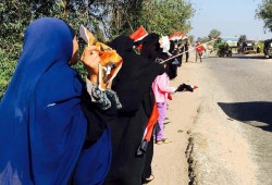 أهالي نبروه يتظاهرون ضد فرض وصاية جيش الجمبري