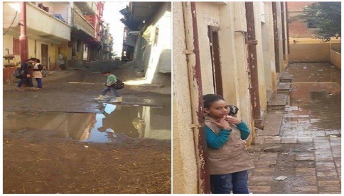 البحيرة: الصرف الصحى يُغرق مدرسة عزبة أبو المجد بالرحمانية