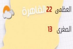 الأرصاد: انخفاض بدرجات الحرارة اليوم.. والصغرى بالقاهرة 13 درجة