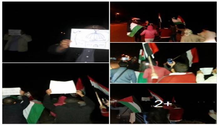 مسيرة ليلية لشباب ابوالمطامير تحت عنوان "القدس عاصمة فلسطين"