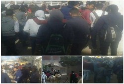 طلاب حوش عيسى يرددون: "افتحوا كل الحدود و بأقصانا سوف نعود"