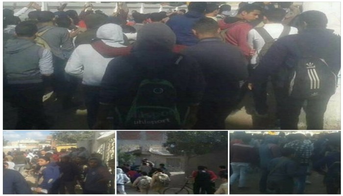 طلاب حوش عيسى يرددون: "افتحوا كل الحدود و بأقصانا سوف نعود"
