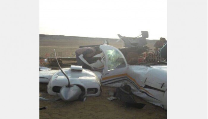 مصرع 3 أفراد فى سقوط طائرة تدريب مدنية بالفيوم