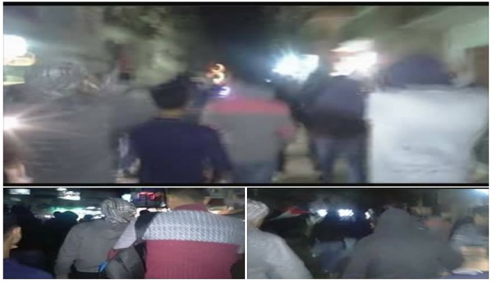 مسيرة لشباب كفر الدوار تندد بجرائم العسكر