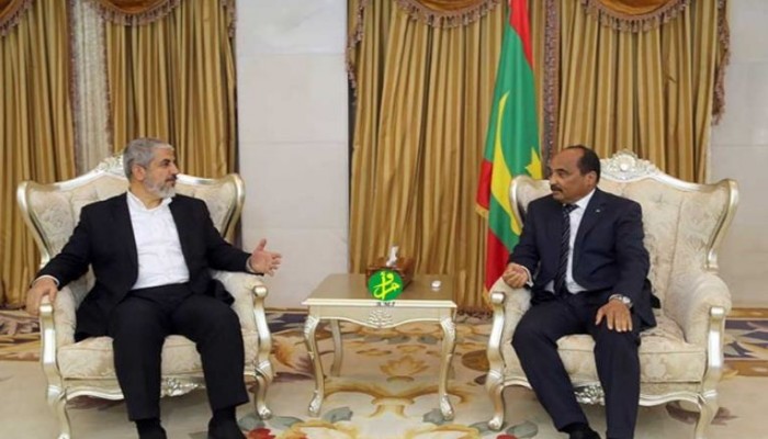 الرئيس الموريتاني يستقبل خالد مشعل في نواكشوط