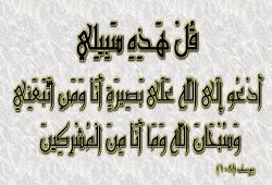 ” قل هذه سبيلي أدعو إلى الله على بصيرة أنا ومن اتبعني ..”