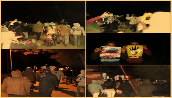 مسيرة ليلية بحوش عيسى في بداية أسبوع "يناير الحرية.. لنا عودة"