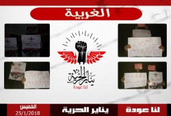 ثوار الغربية يواصلون الحرك الثوري بالتزامن مع ذكرى 25 يناير السابعة