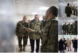 أردوغان بزيّ عسكري في غرفة عمليات "غصن الزيتون"