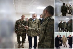 أردوغان بزيّ عسكري في غرفة عمليات "غصن الزيتون"