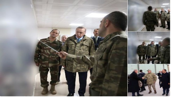 أردوغان بزيّ عسكري في غرفة عمليات "غصن الزيتون"