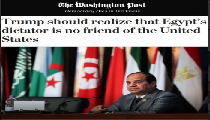 واشنطن بوست: القمع السياسي في عهد السيسي الأسوأ في تاريخ البلاد