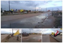 سلسلة بشرية لأحرار كفر الدوار في الذكرى السابعة لثورة يناير