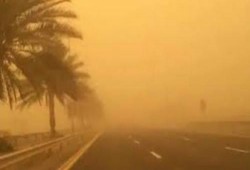 عواصف ترابية تضرب الوادي الجديد