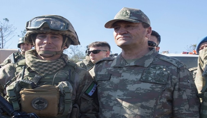 ما هو العلم الذي ارتداه ضابط تركي على جبل برصايا؟ (شاهد)